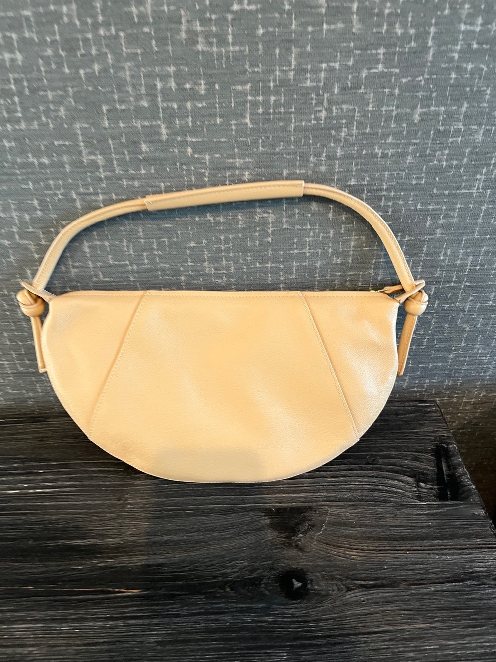 Mansur Gavriel Beige Mini Crescent Shoulder Bag - Picture 7 of 10